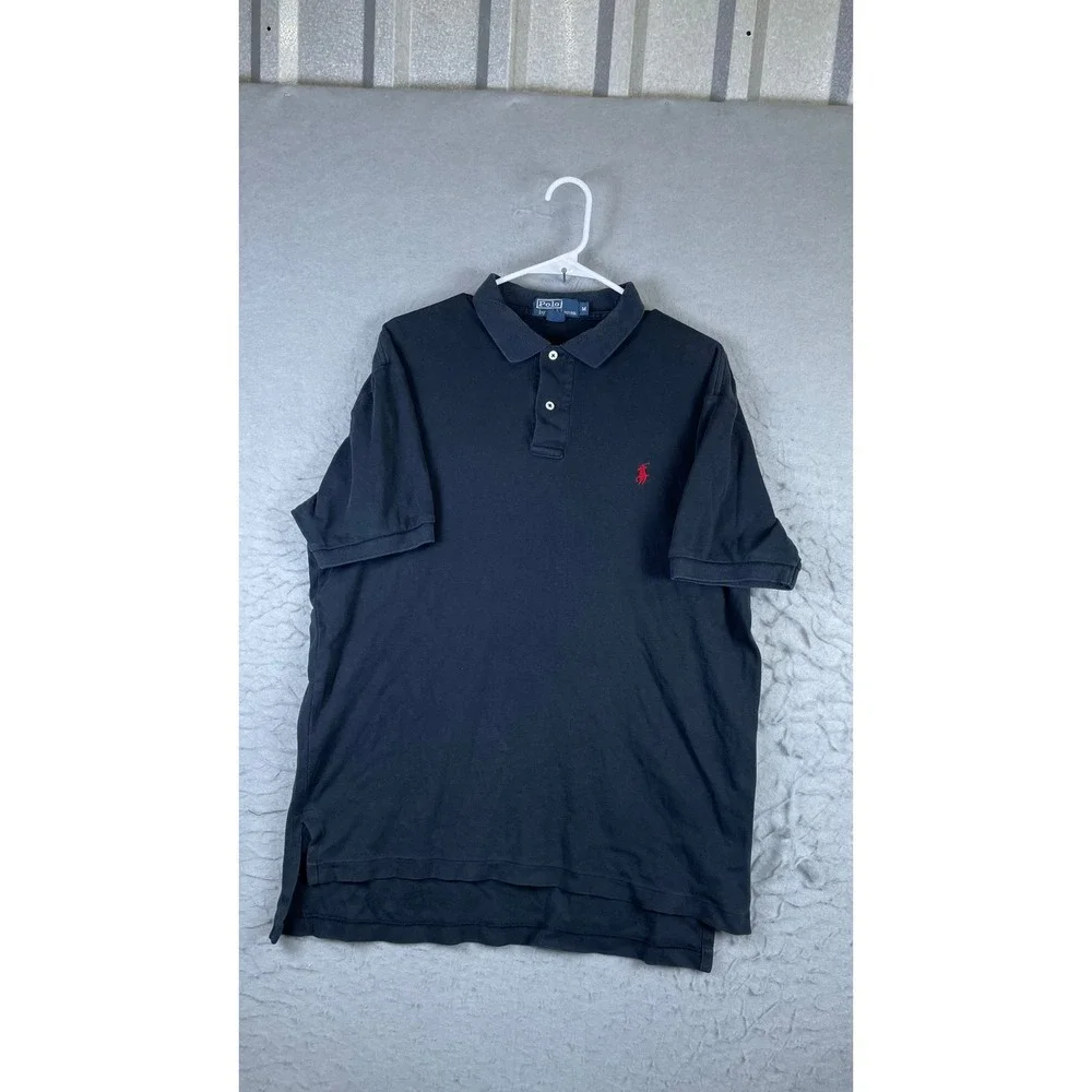 Polo Ralph Lauren Polo Shirt Mens M Blue Excellent Short Sleeve Pony Logo